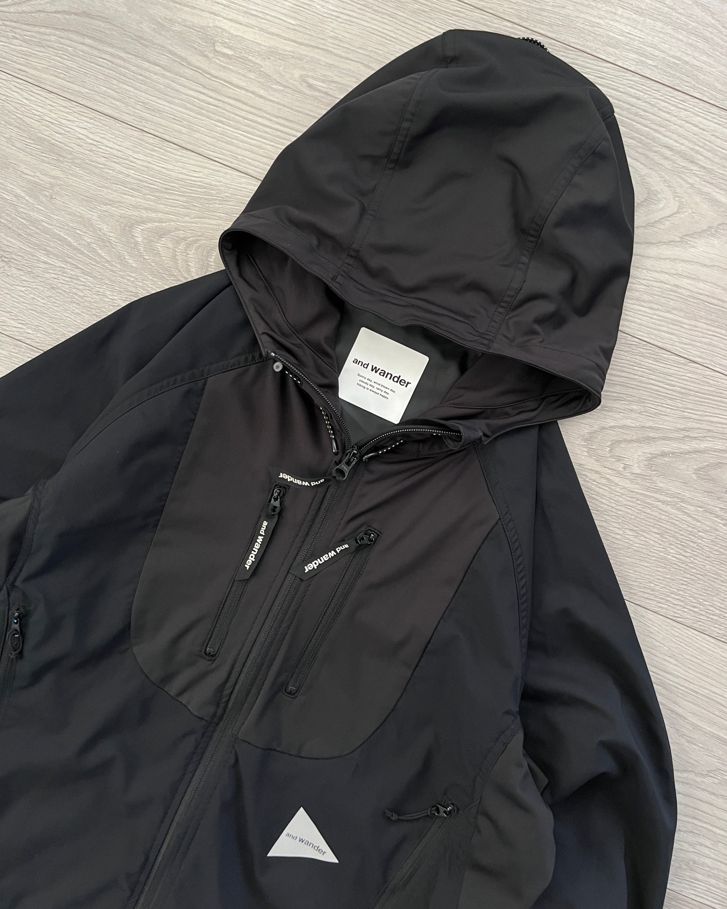 And Wander Technical Windproof Water Repellent Reflective Jacket - Size M