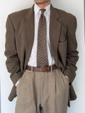 Giorgio Armani 1980s 2B Khaki Brown Wool Sport Jacket Blazer - Size XXL