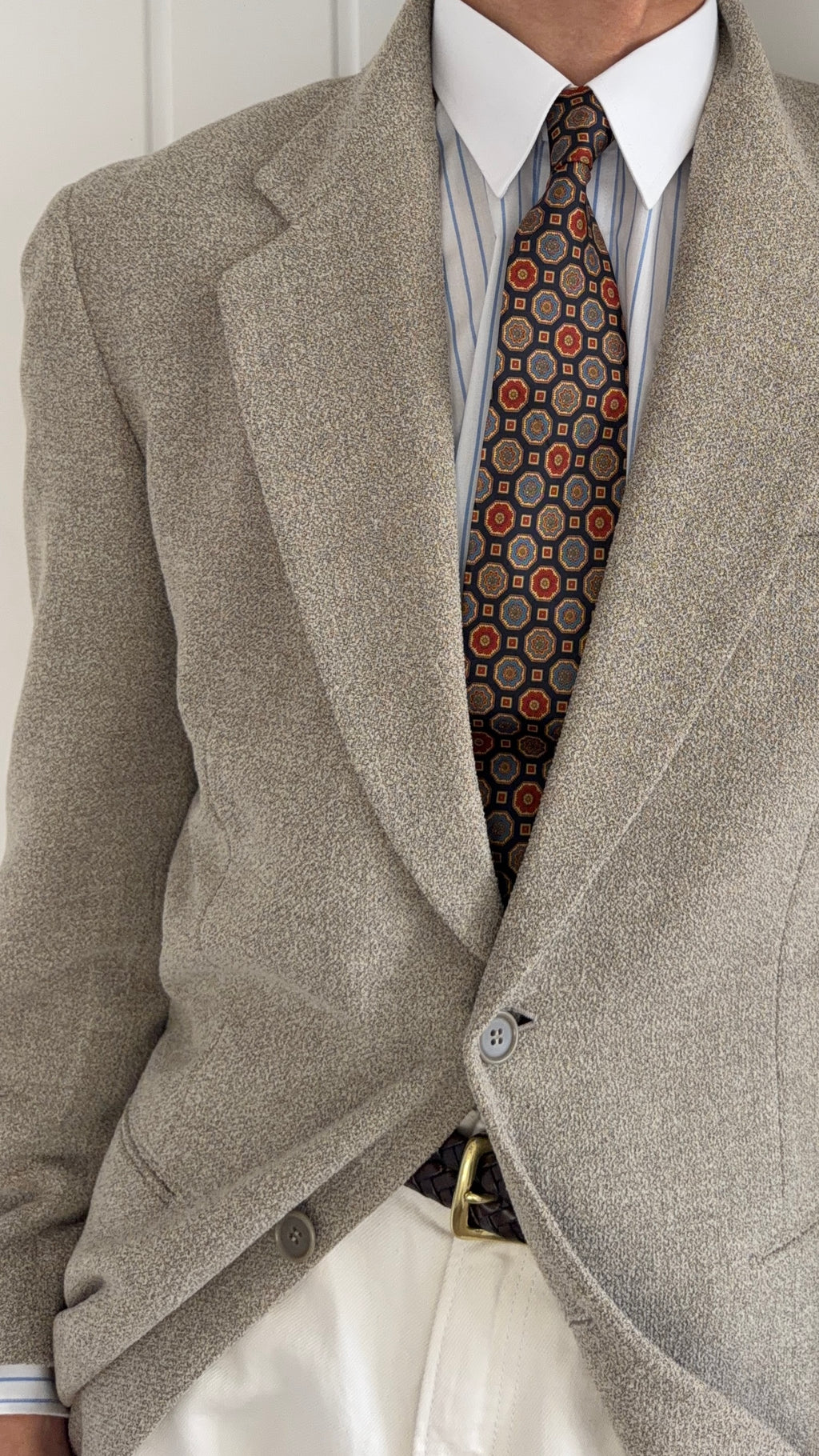 Allegri 1990s 2B Melange Textured Sport Jacket Blazer - Size M