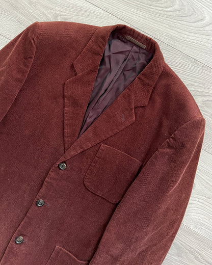 Comme Des Garcons Homme 1993 Rust Red Corduroy Jacket - Size M