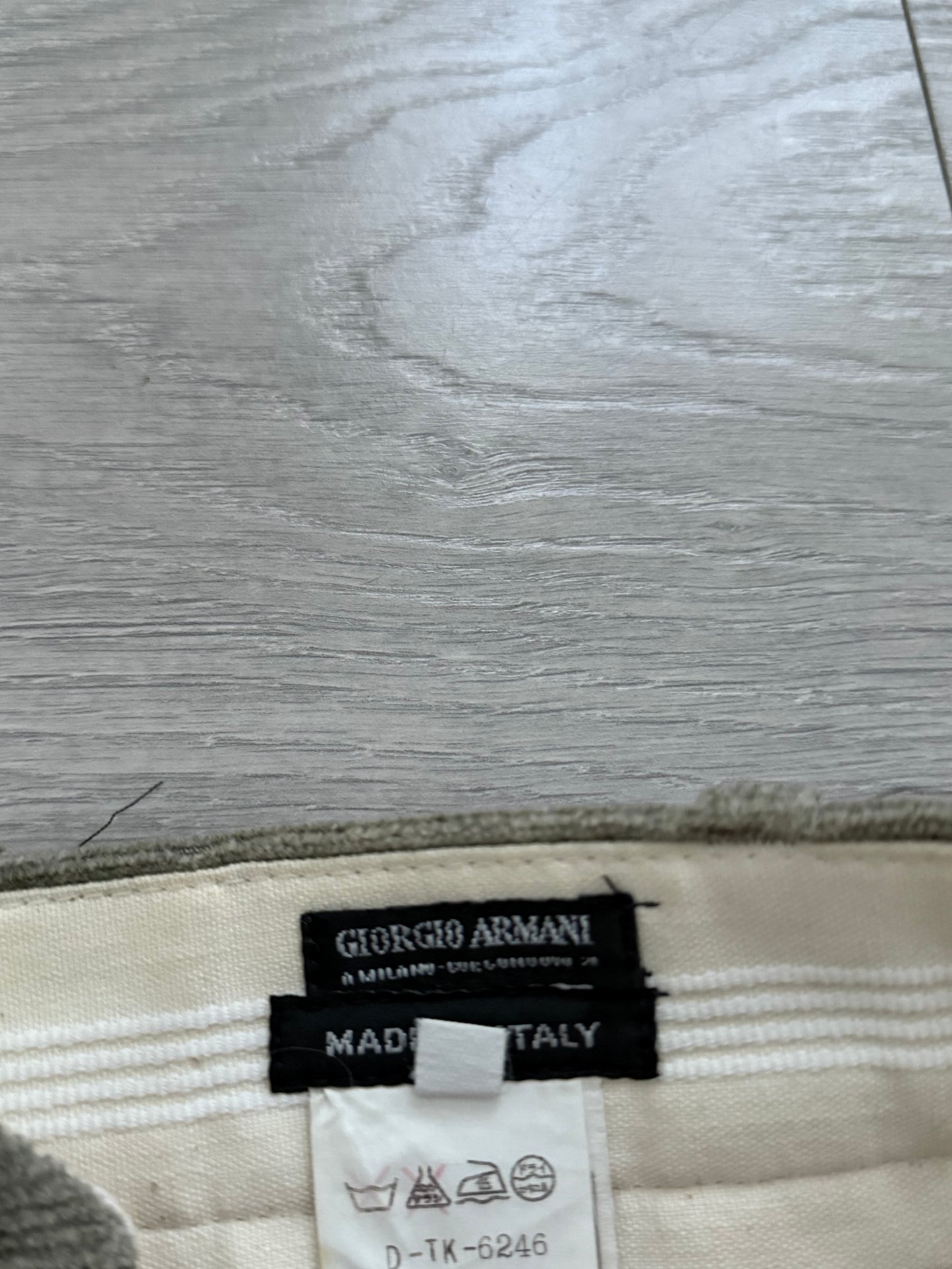 Emporio Armani 1990s Triple Pleat Corduroy Pants - Size 30