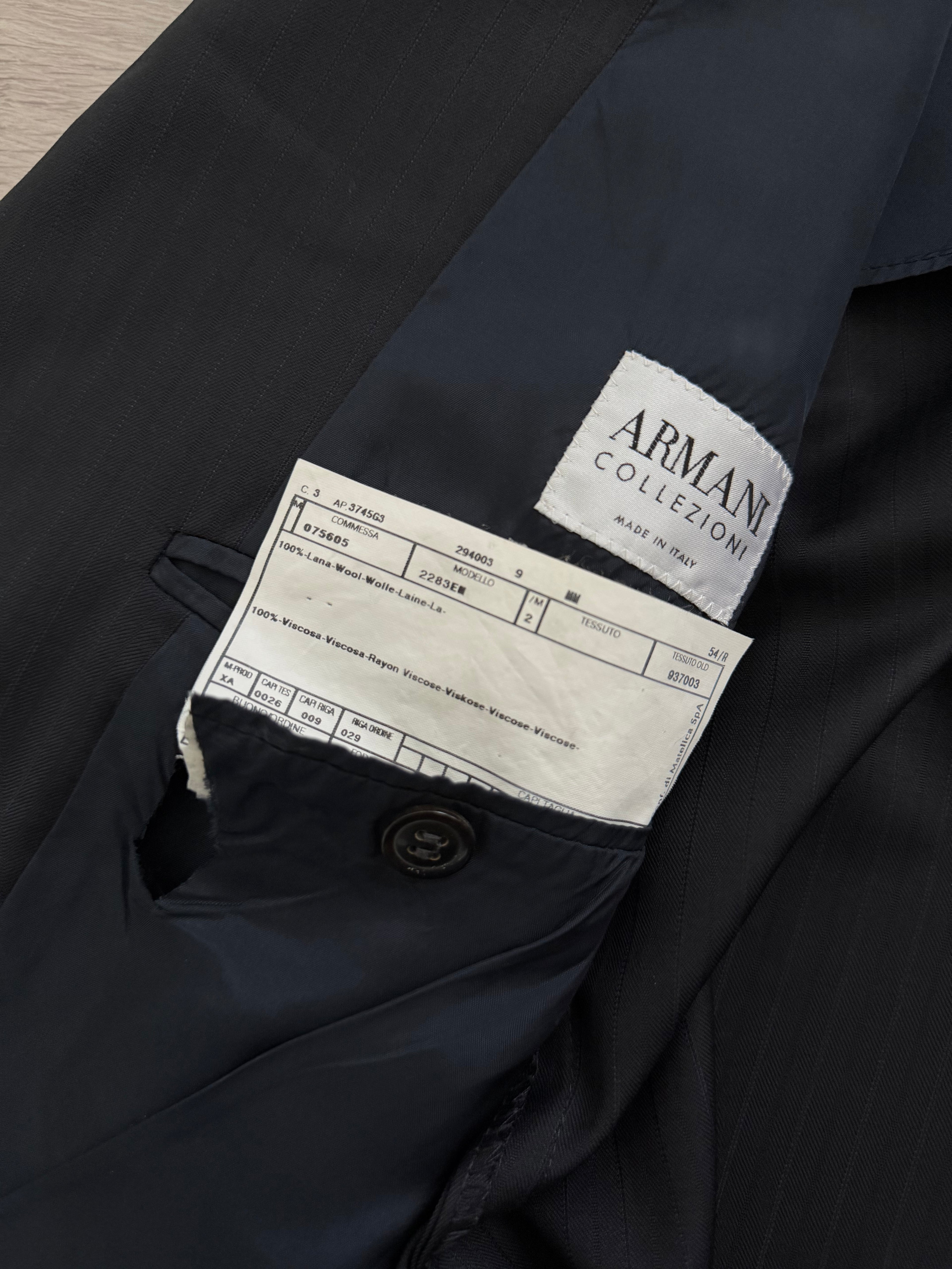 Armani 1990s 3B Pleated Wool Suit Navy - Size XL Jacket / 34" Waist