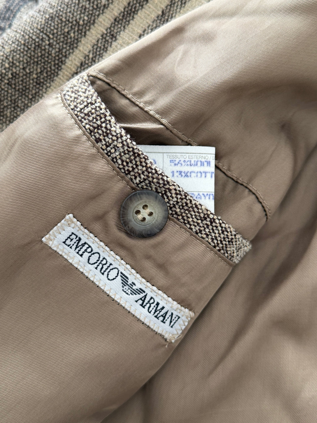 Emporio Armani 1990s Wool Blend Textured Sport Coat  - Size XL