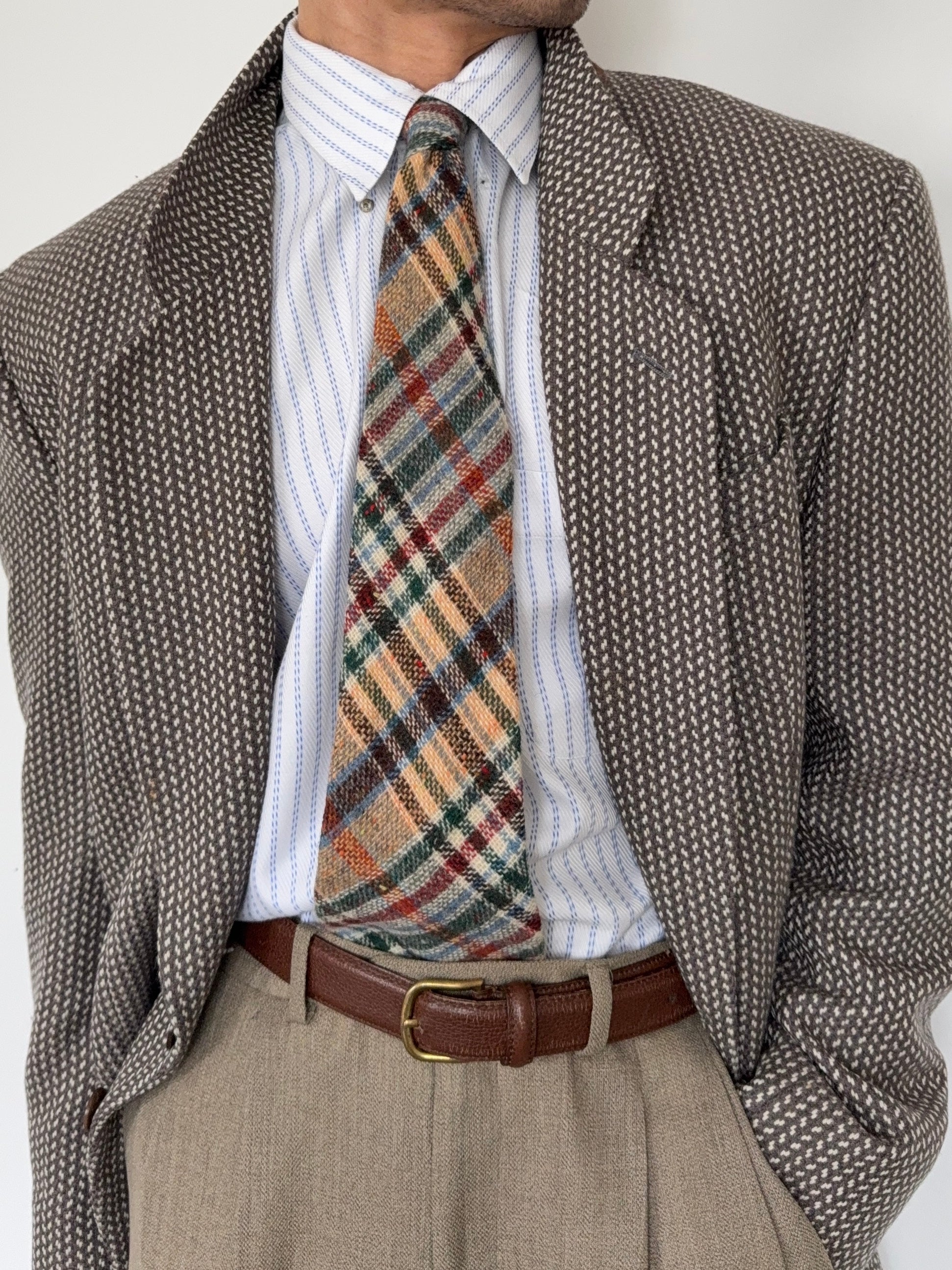 John Wetz 1990s Wool Tie