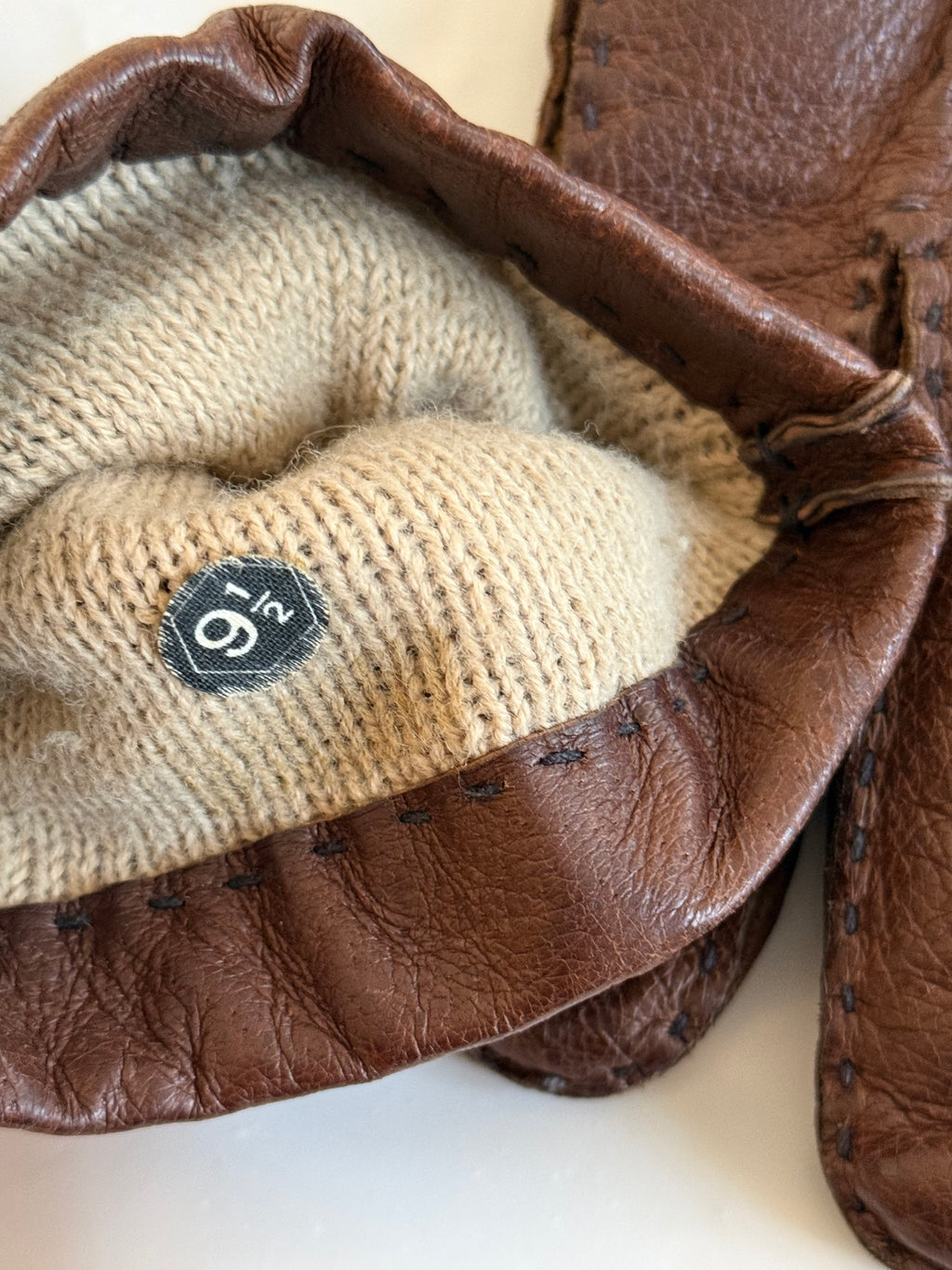 Emporio Armani 1990s Brown Leather Gloves