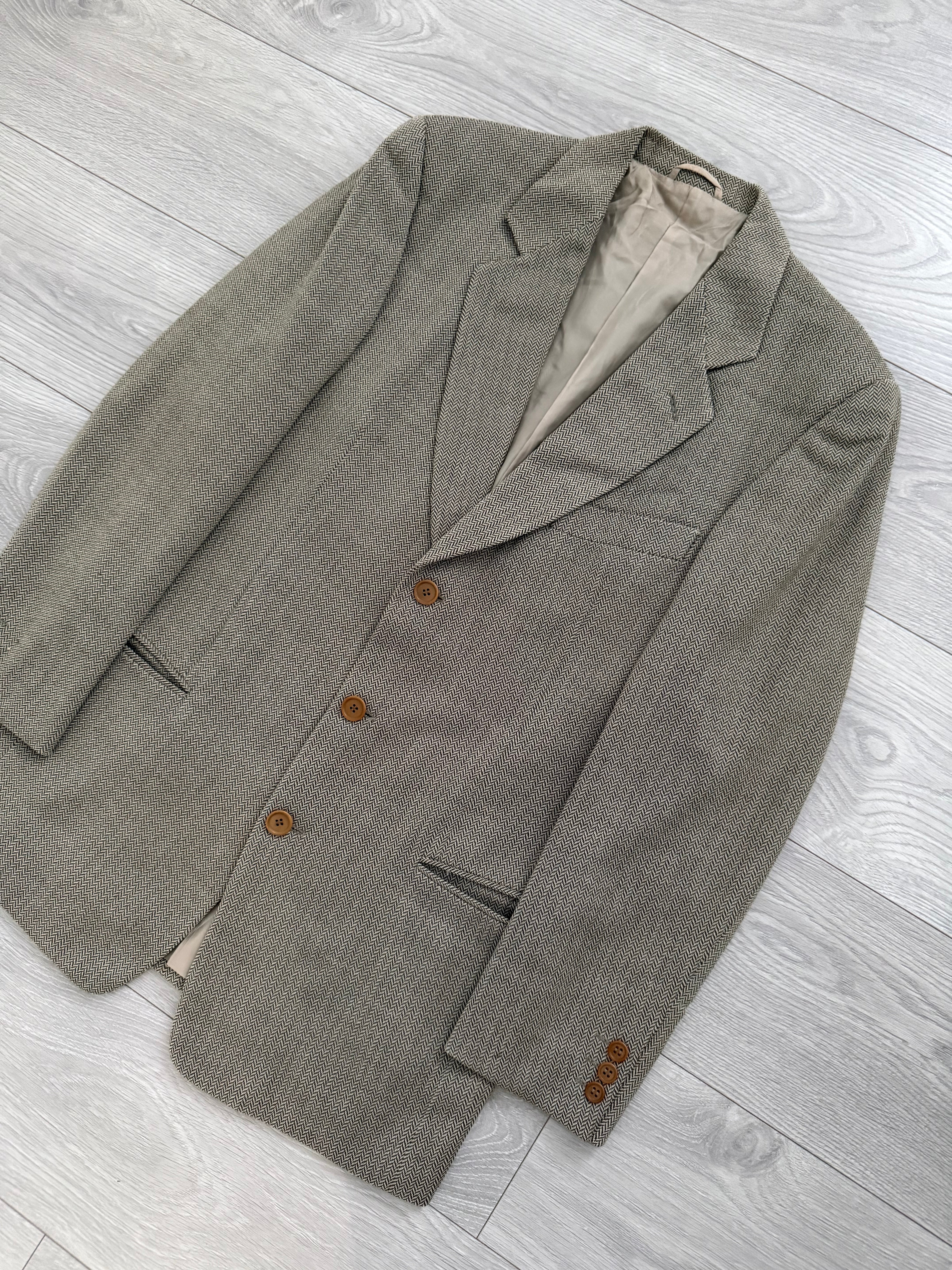 Giorgio Armani 1990s 3B Textured Jacquard Wool Sports Jacket