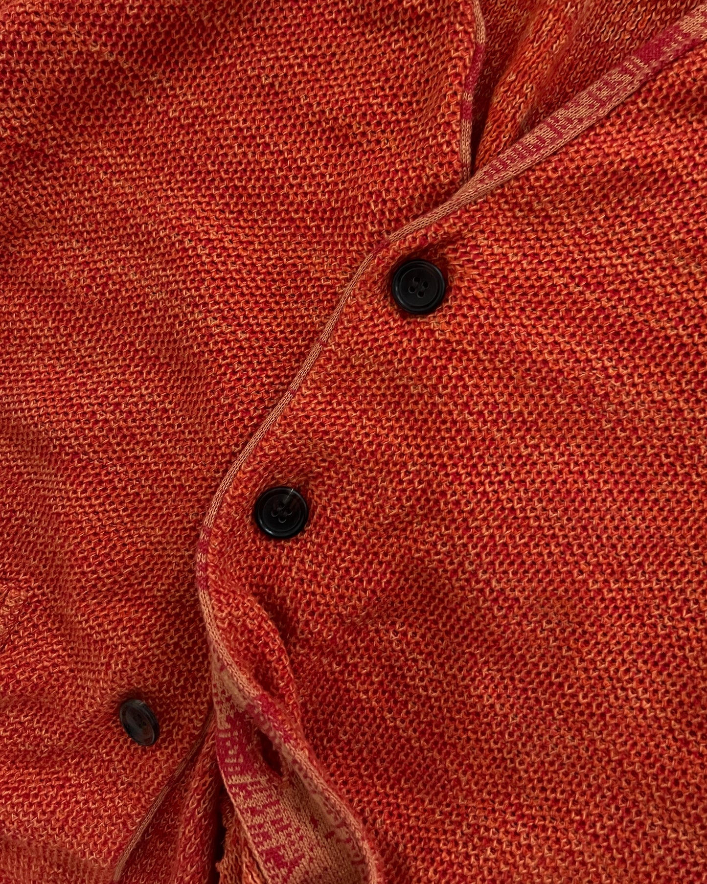 Issey Miyake 2003 Marled Knit Orange Cardigan - Size M