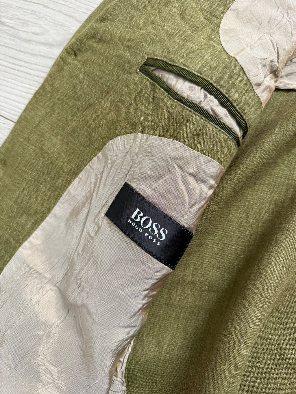 Hugo Boss 1990s 'Maputo' 3B Linen Sports Jacket - Size M