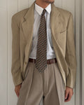 Giorgio Armani 1980s 2B Wool Silk Beige Sport Jacket Blazer - Size M