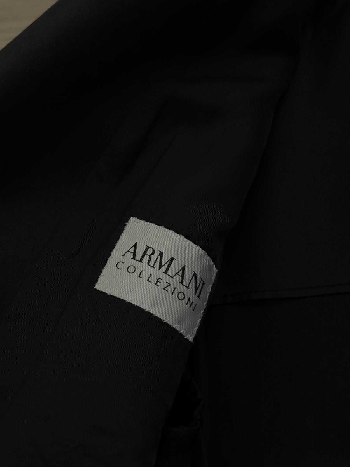 Armani 1990s Cotton 3B Black Suit - Size L Jacket / 34" Waist