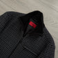 Hugo Boss Houndstooth Pattern Wool Bomber Jacket - Size S