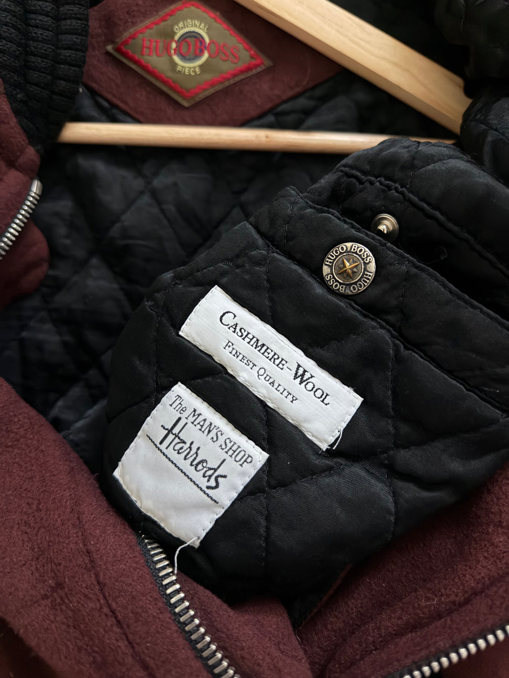Hugo Boss 1980s Cashmere Wool Bomber Jacket - Size M