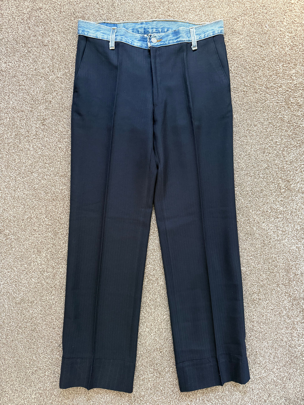 Maison Martin Margiela Artisanal Line (0)(10) SS2004 Re-Worked Denim Waistband Pants - Size 32" Waist