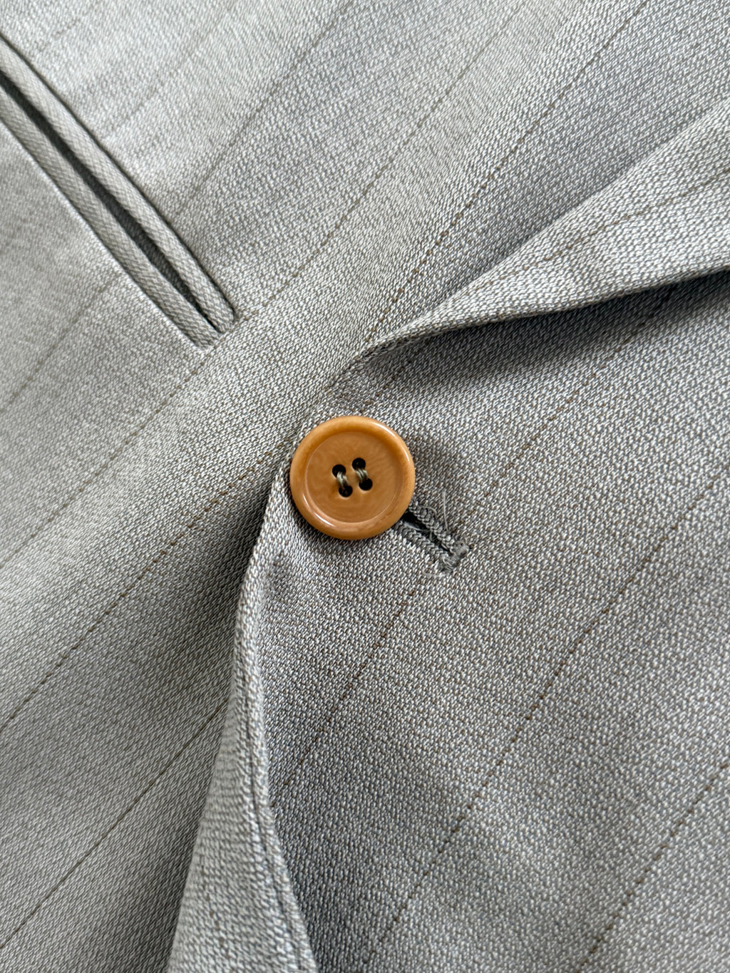 Emporio Armani 1990s Peaked Lapel Double Breasted Lightweight Wool Sports Jacket Blazer - Size M
