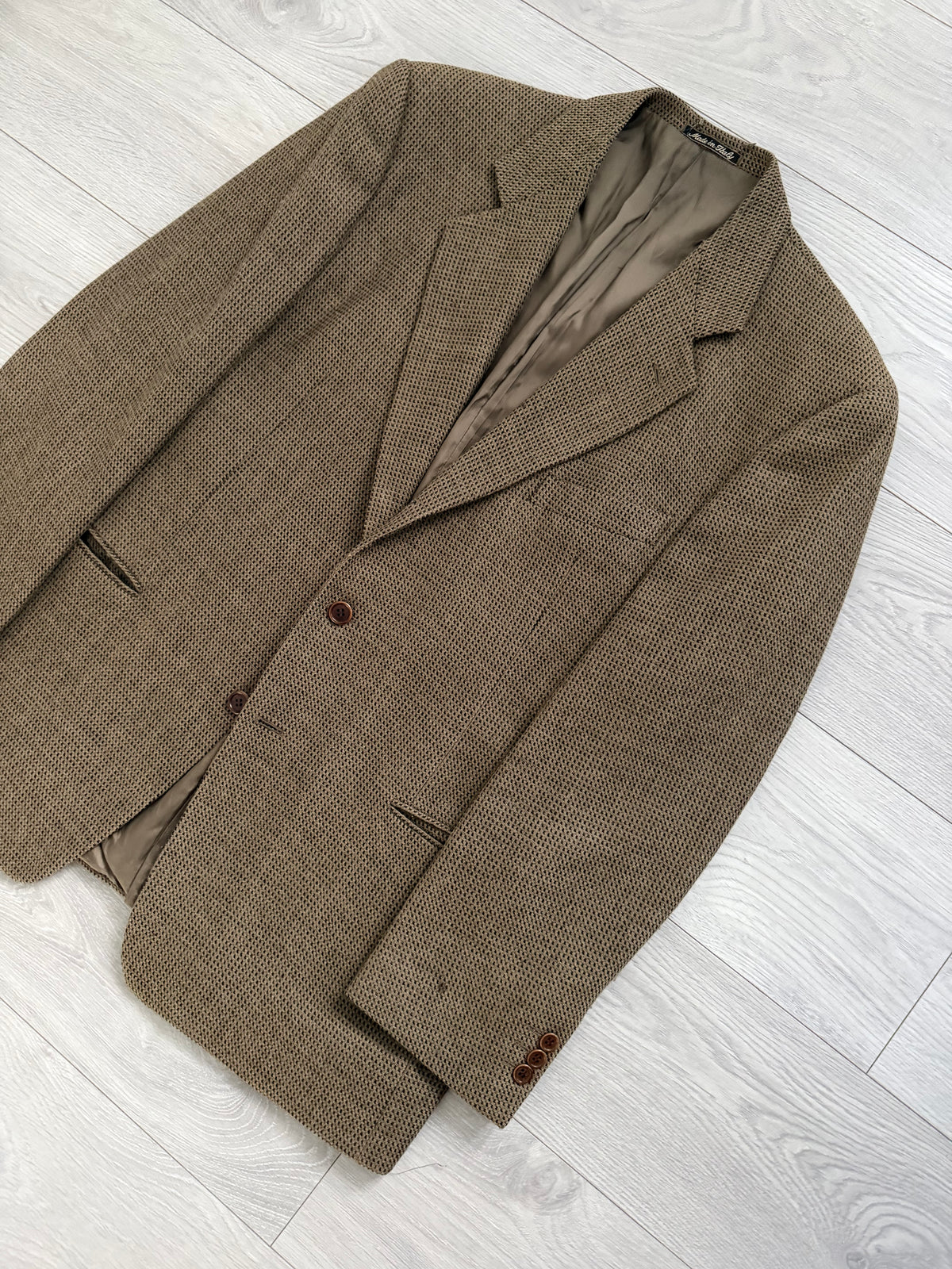 Mani Giorgio Armani 1980s Rolled 3B Wool Textured Sport Jacket Blazer - Size XL