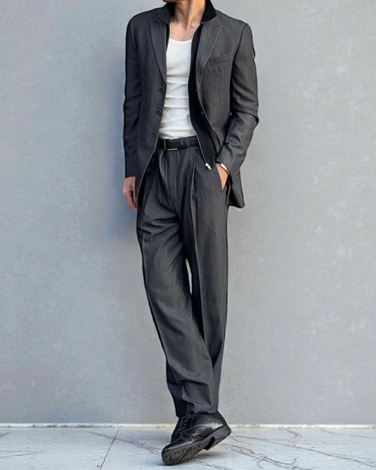 Giorgio Armani 1990s Pleated Suit - Size M Jacket / 32" Waist