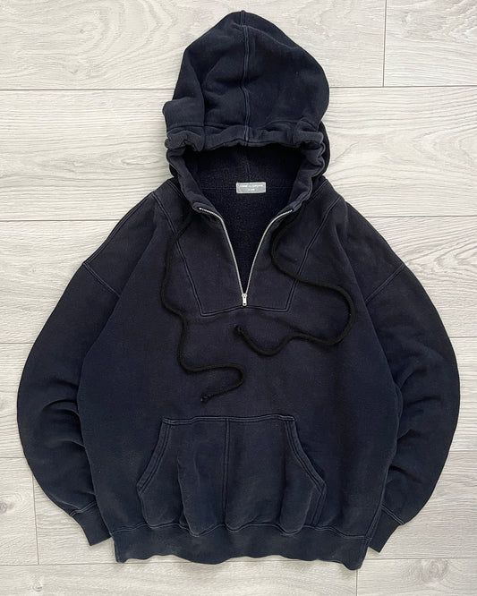 Comme Des Garcons Homme 1990s Faded 1/4 Zip Hoodie - Size S