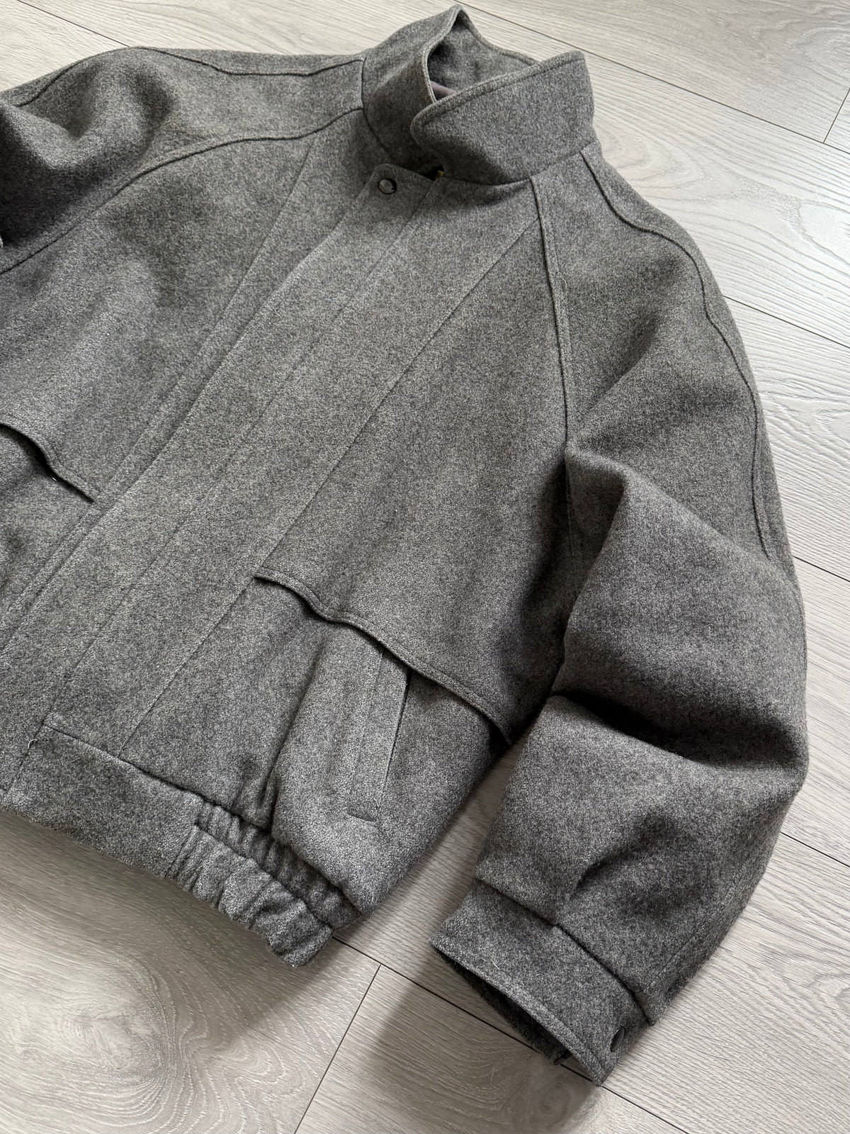 London Fog Vintage 1990s Wool Blouson Bomber Jacket - Size L