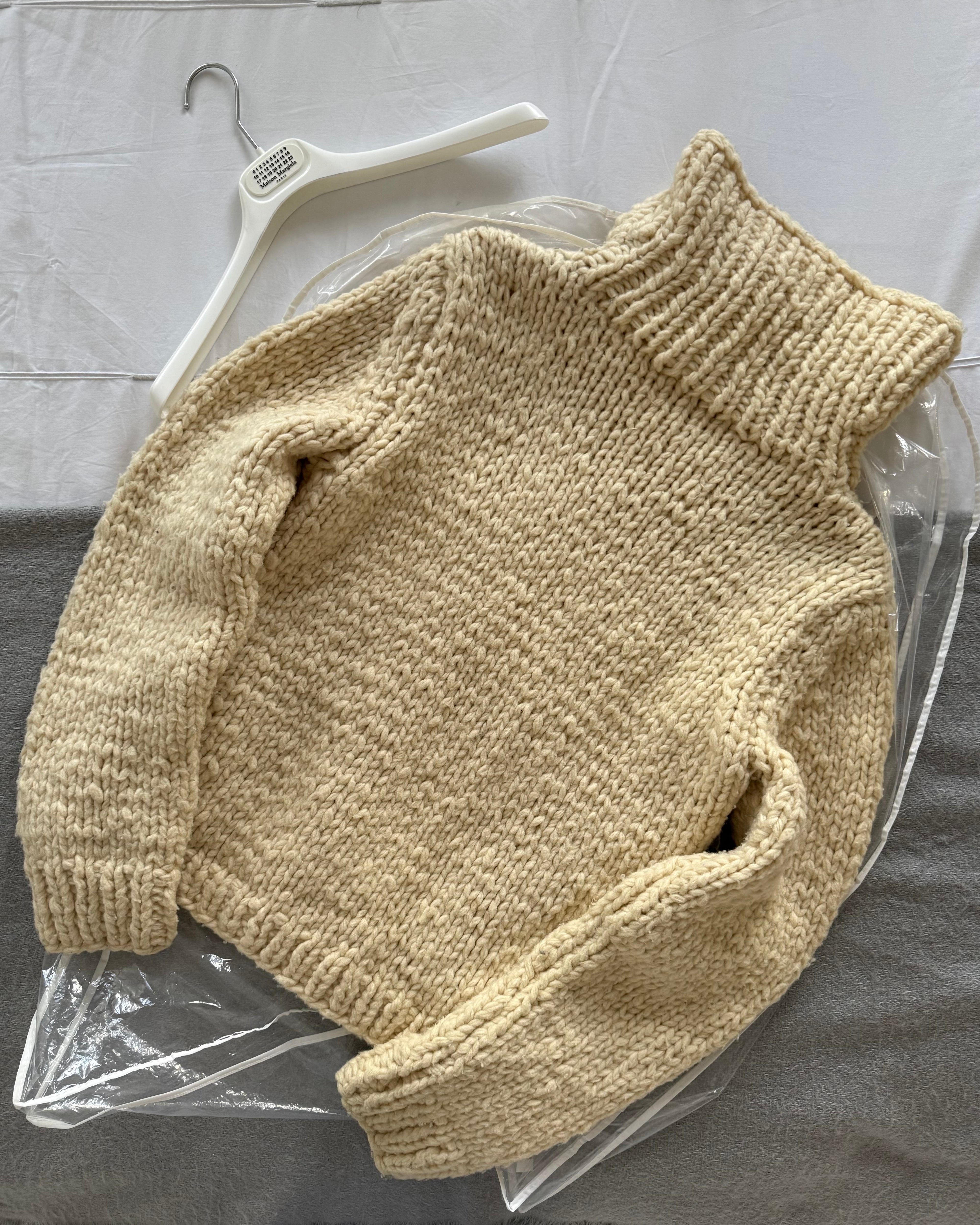 Martin Margiela FW2004 Oversized Neck Chunky Knit Sweater - Size S