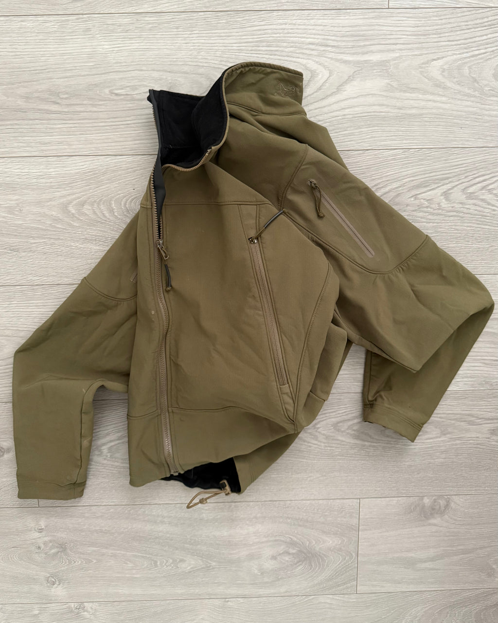 Arcteryx LEAF Gen 1 Bravo Softshell Fleece Lined Utility Jacket Crocodile Green - Size L & XL