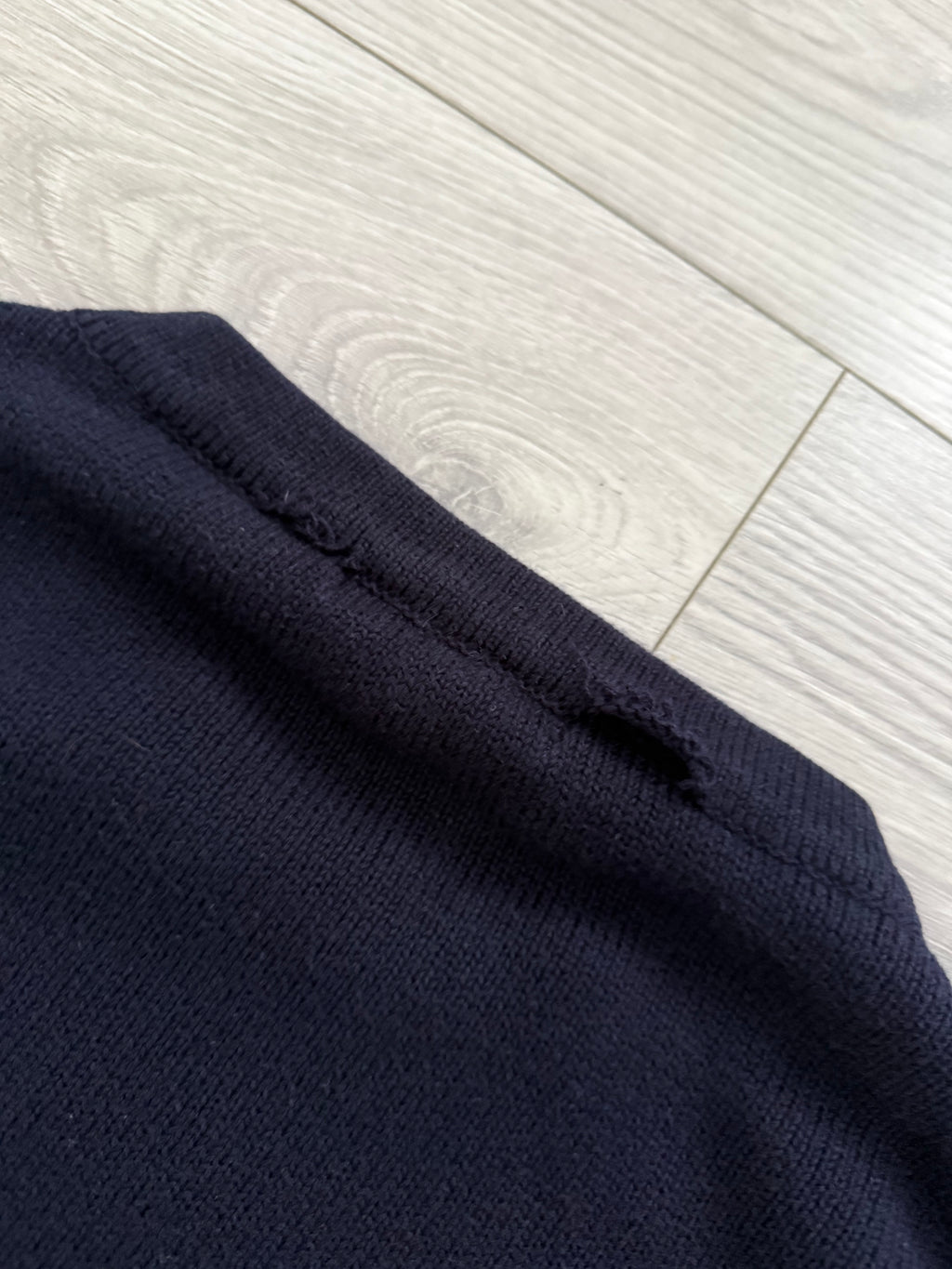 Emporio Armani 1990s Navy Knit Sweater - Size M