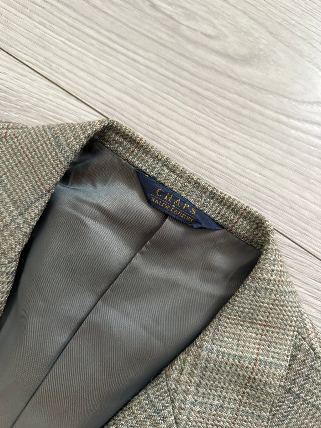 Chaps Ralph Lauren 1990s Checkered Wool Sports Jacket - Size L