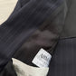 Armani 1990s Pleated 3B Striped Navy Wool Suit - Size M Jacket / 38" Waist