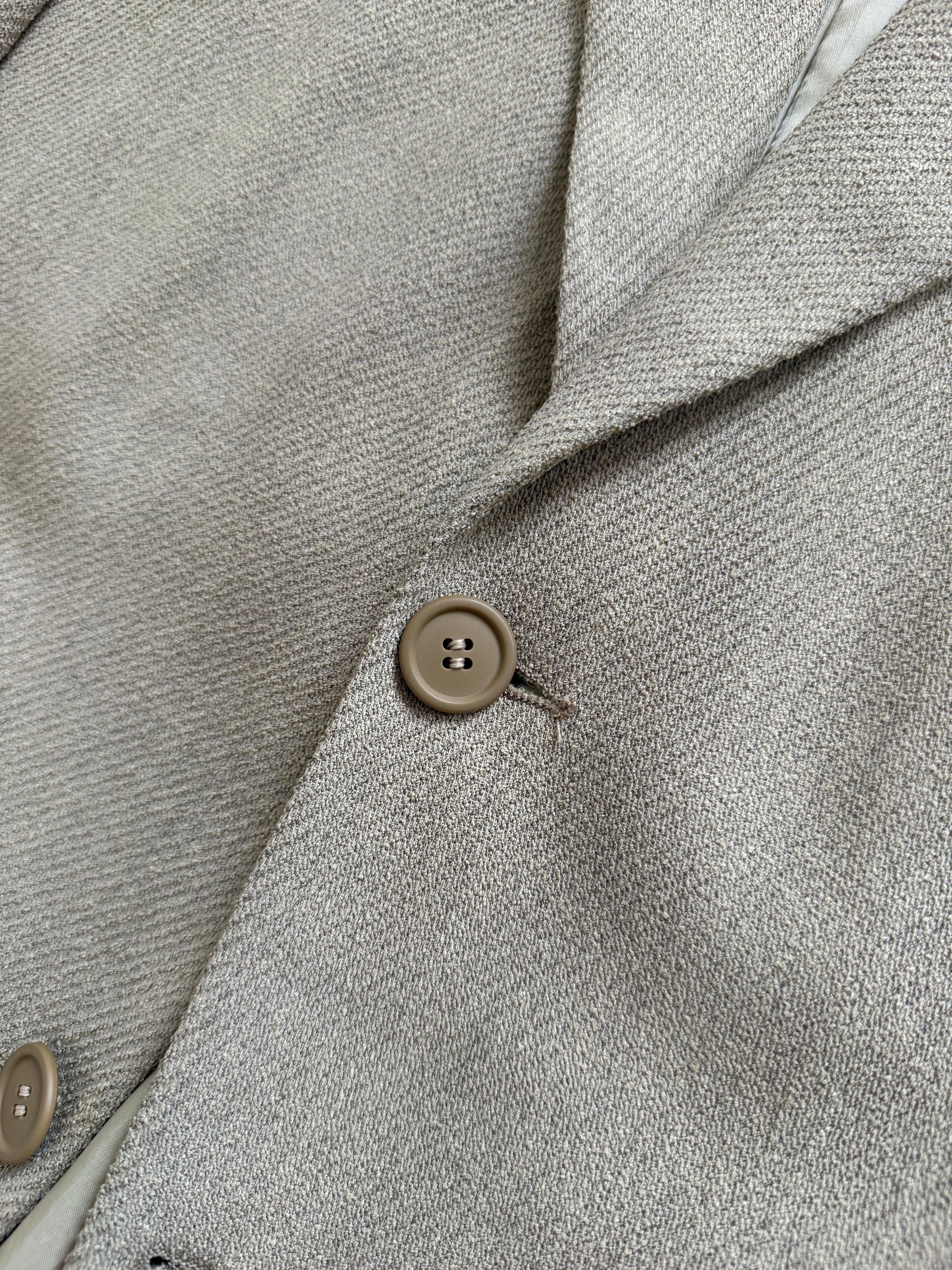 Giorgio Armani 1980s 2B Wool Silk Beige Sport Jacket Blazer - Size M