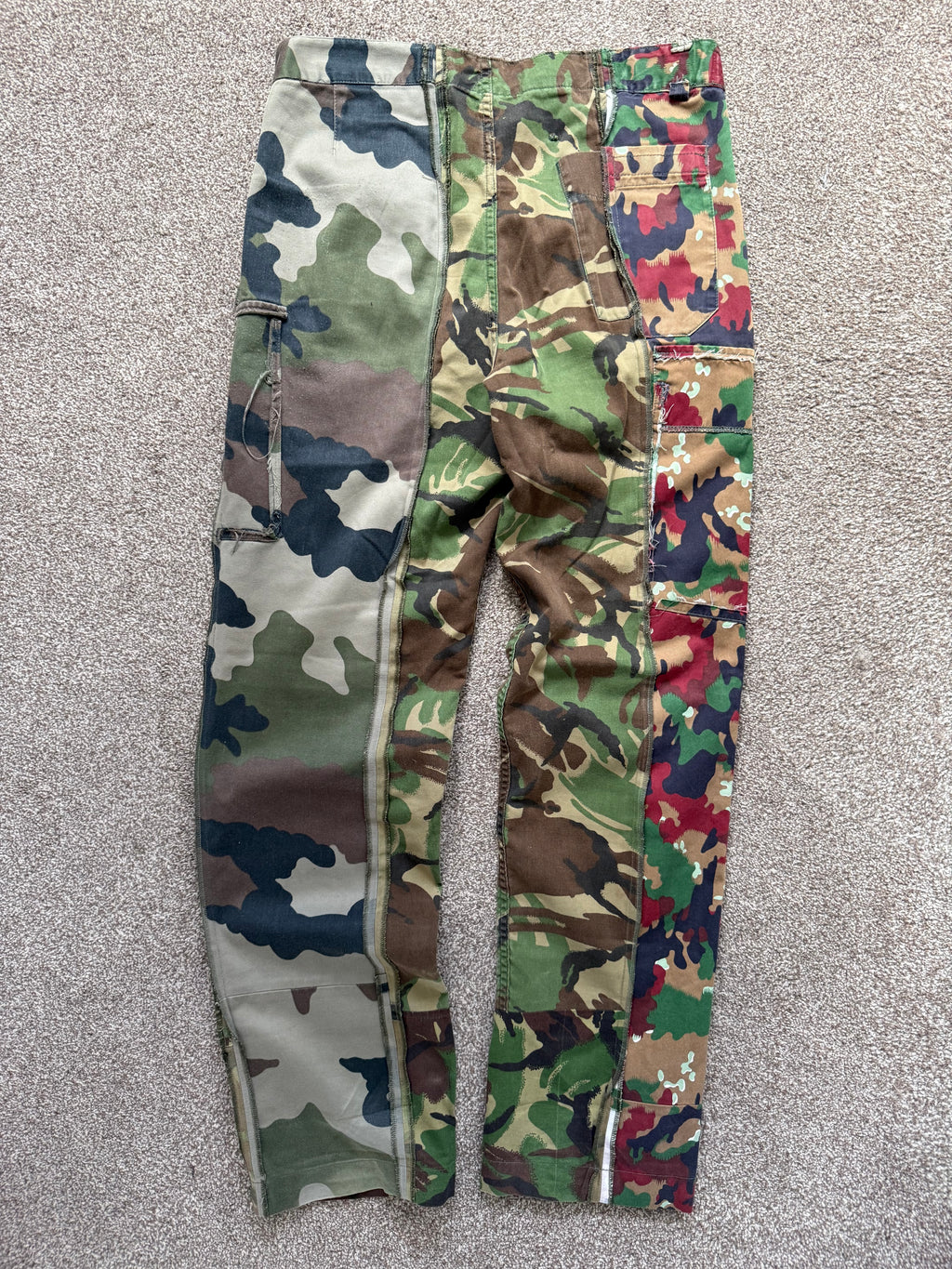 Maison Martin Margiela Artisanal Line (0)(10) SS2005 Re-Worked Multi Camo Pants - Size 34" Waist