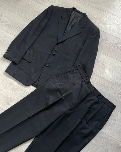 Comme Des Garcons Homme Deux AW1999 Textured Pleated Suit - Size L Jacket / 34 Waist