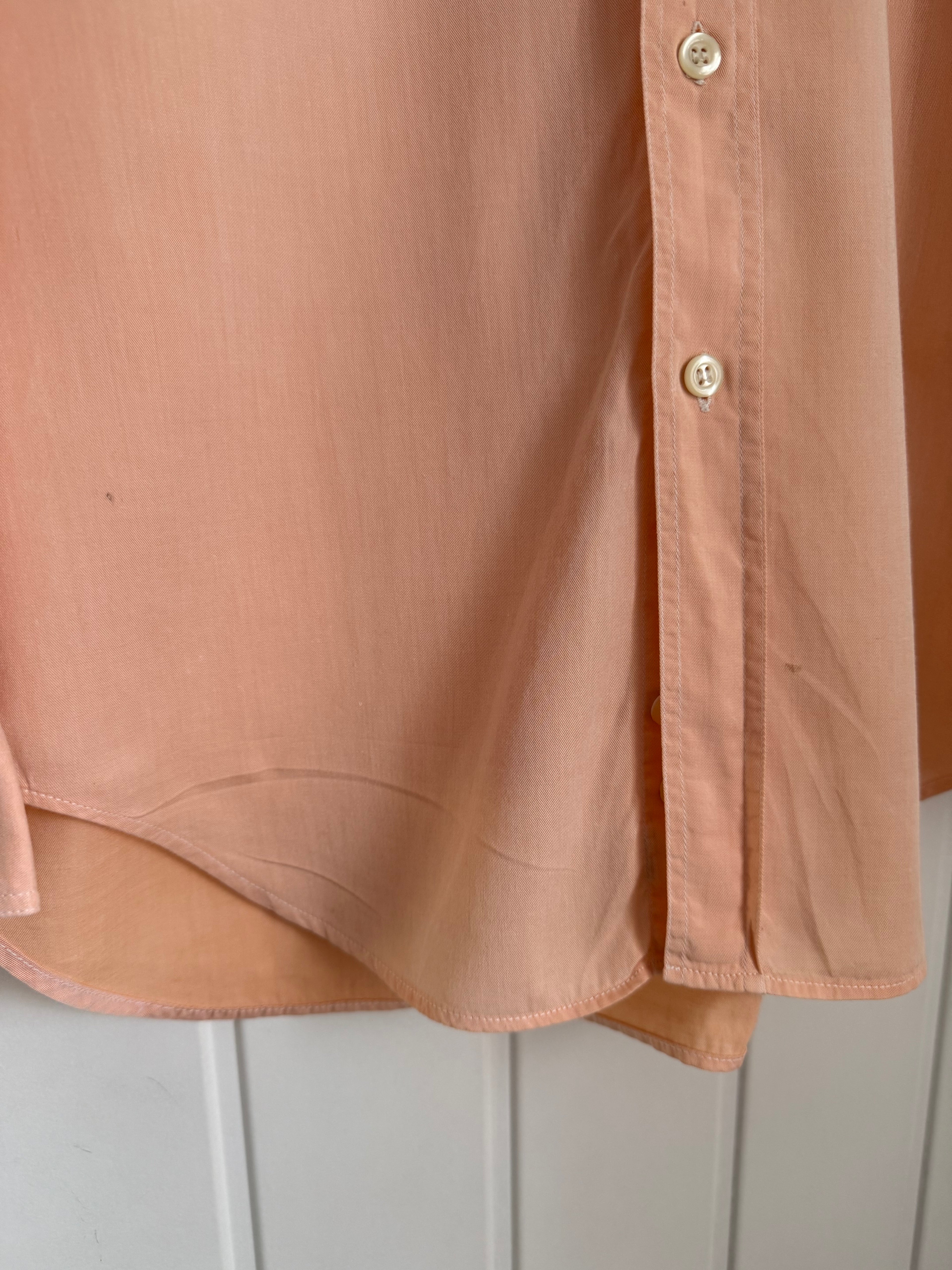 Emporio Armani 1990s Salmon Peach Shirt - Size M