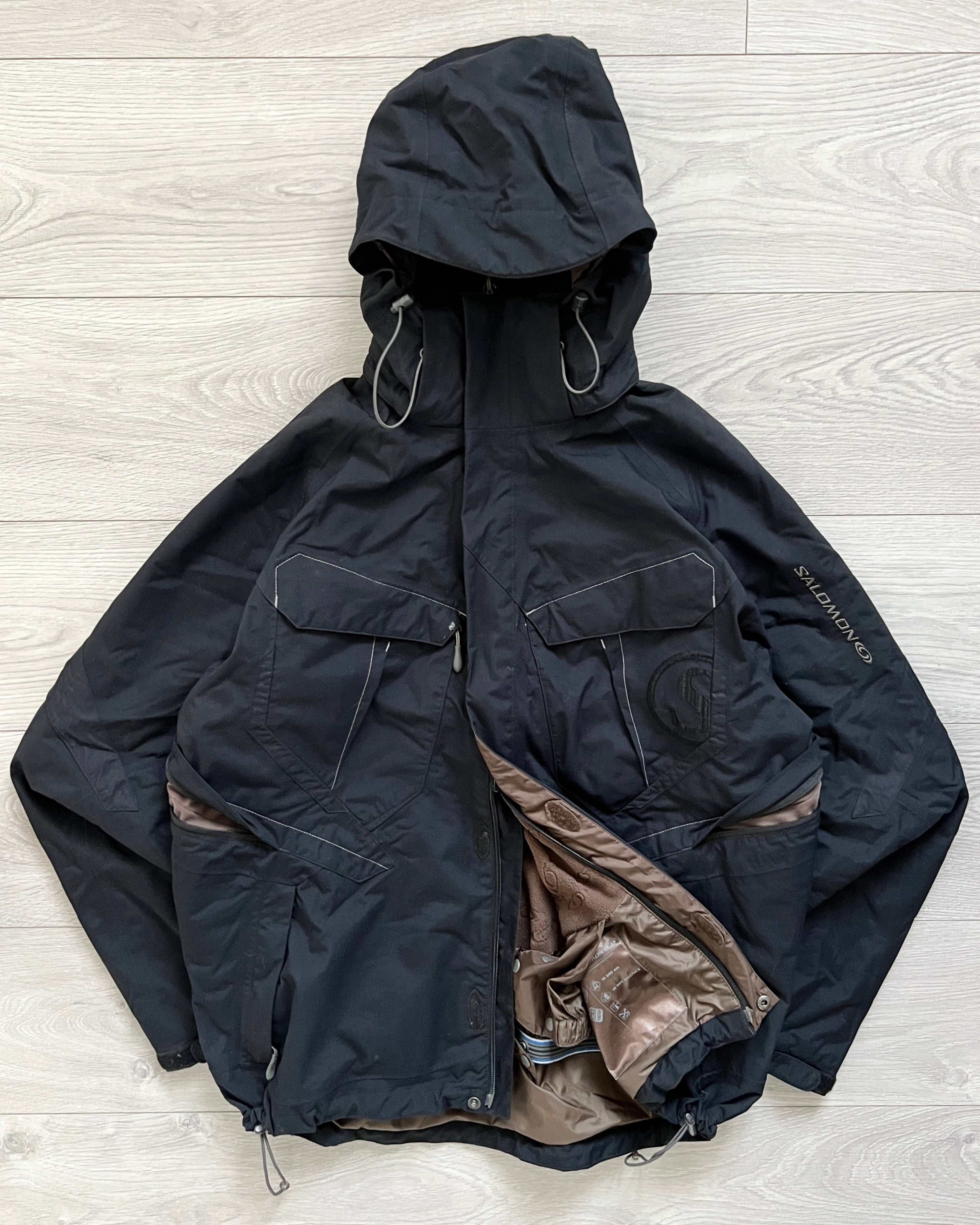 Salomon 00s Fleece Lined Panelled Technical Vent Jacket - Size L 