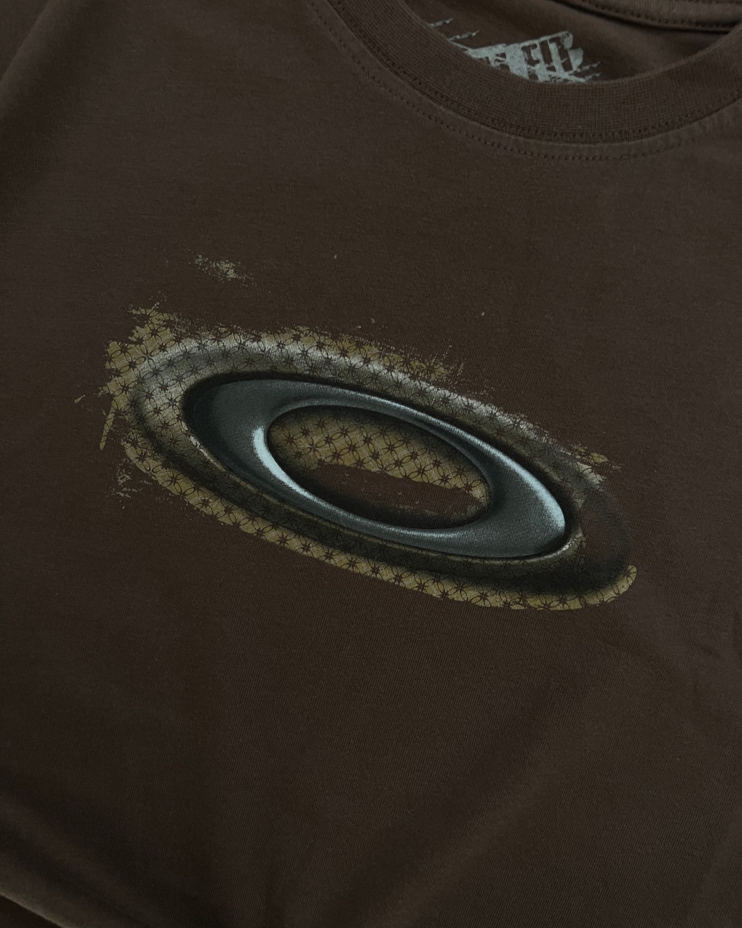 Oakley 00s Icon Logo Brown T-Shirt - Size M