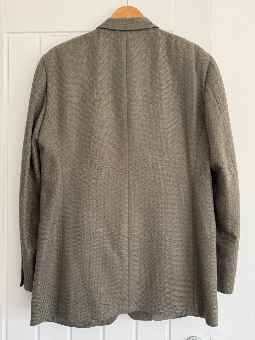 Giorgio Armani Black Label 1990s 3B Wool Cashmere Taupe Sports Jacket Blazer - Size XL
