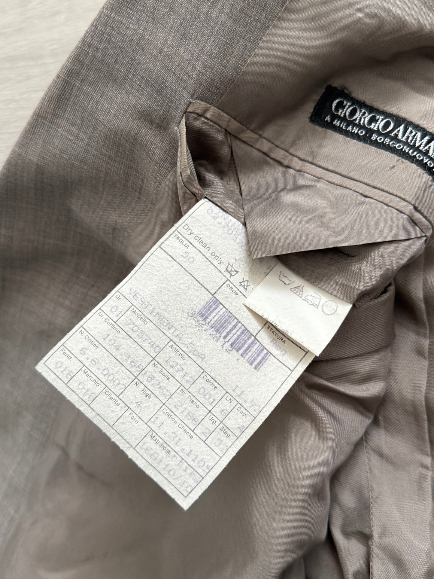 Giorgio Armani 1990s Pleated Wool Suit - Size L Jacket / 32" Waist