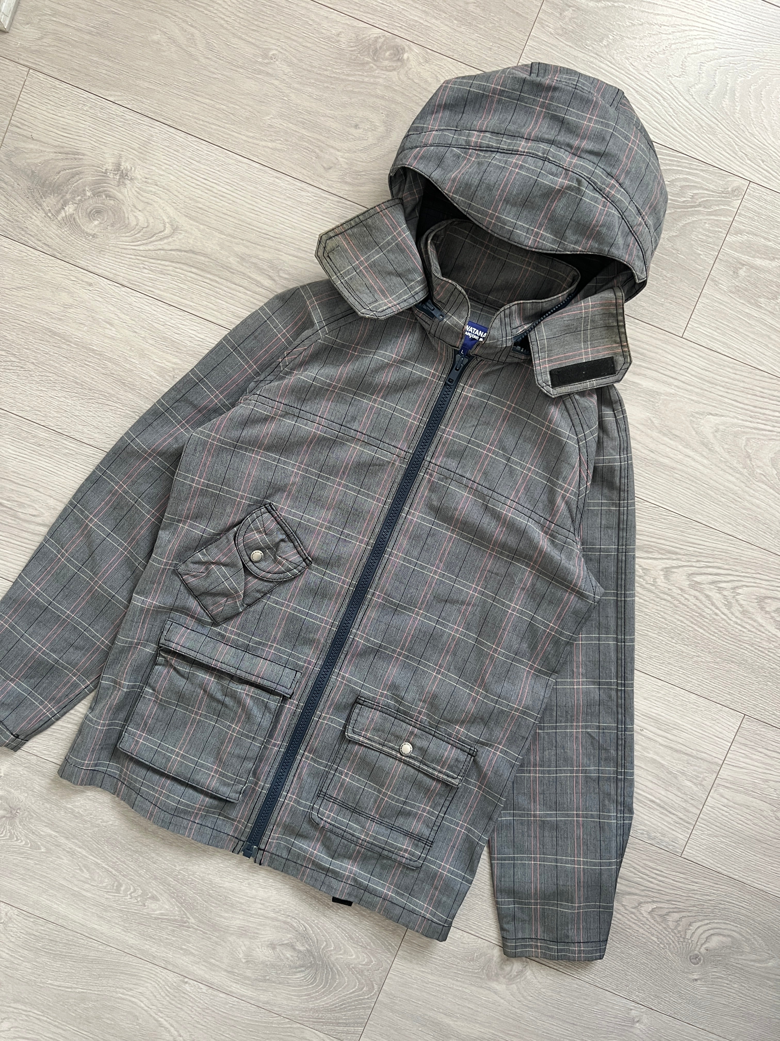 Junya Watanabe AD2004 Technical Cargo Pocket Check Jacket - Size M