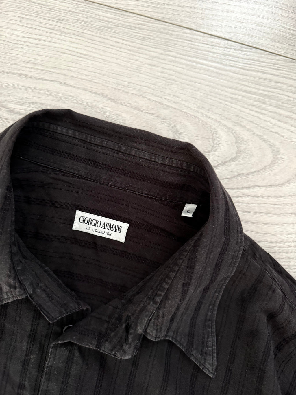 Giorgio Armani 1980s Spear Collar Relaxed Short Sleeve Shirt - Size XL