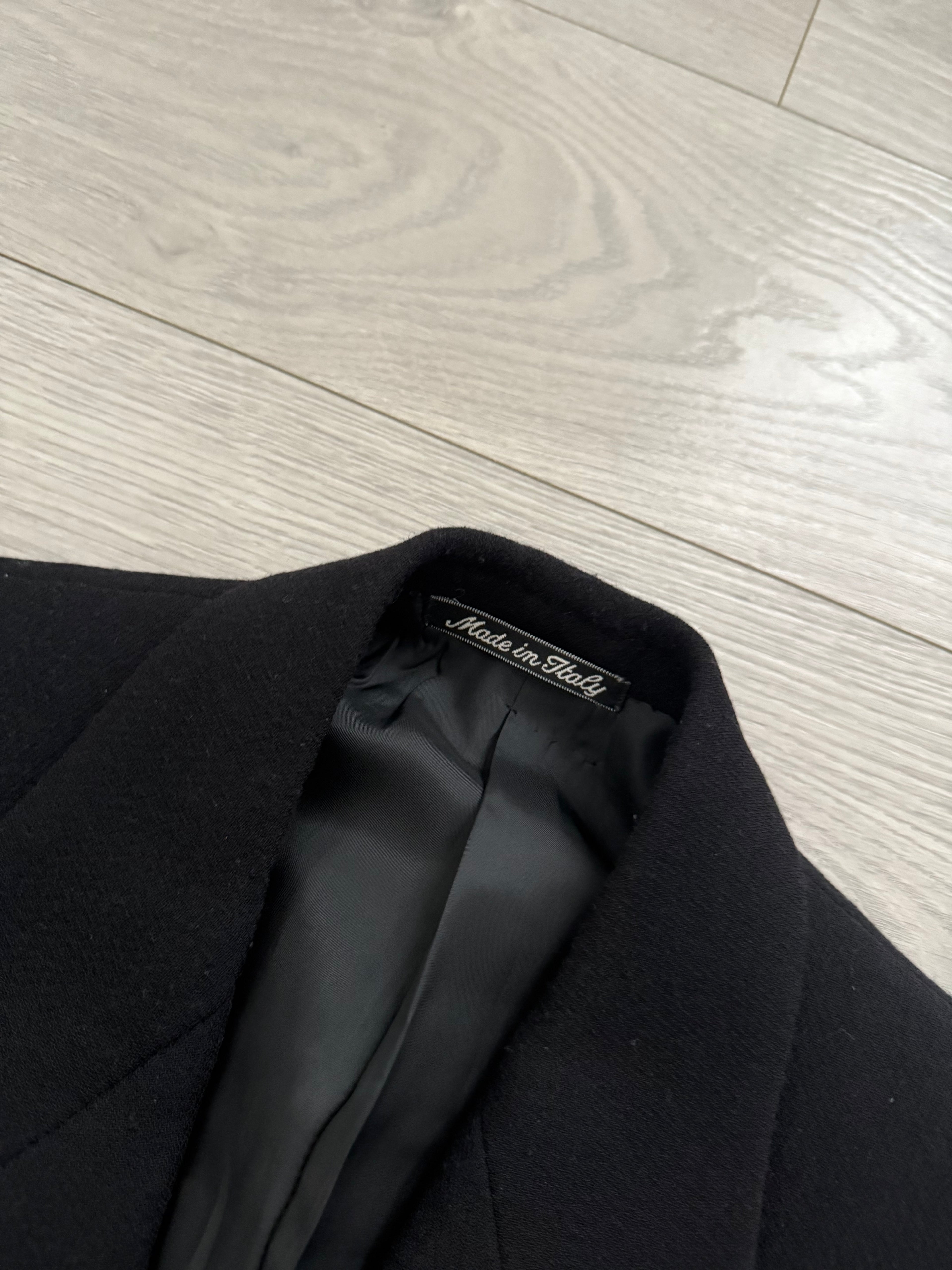 Giorgio Armani 1990s Black Wool Blend Sports Jacket Blazer - Size S