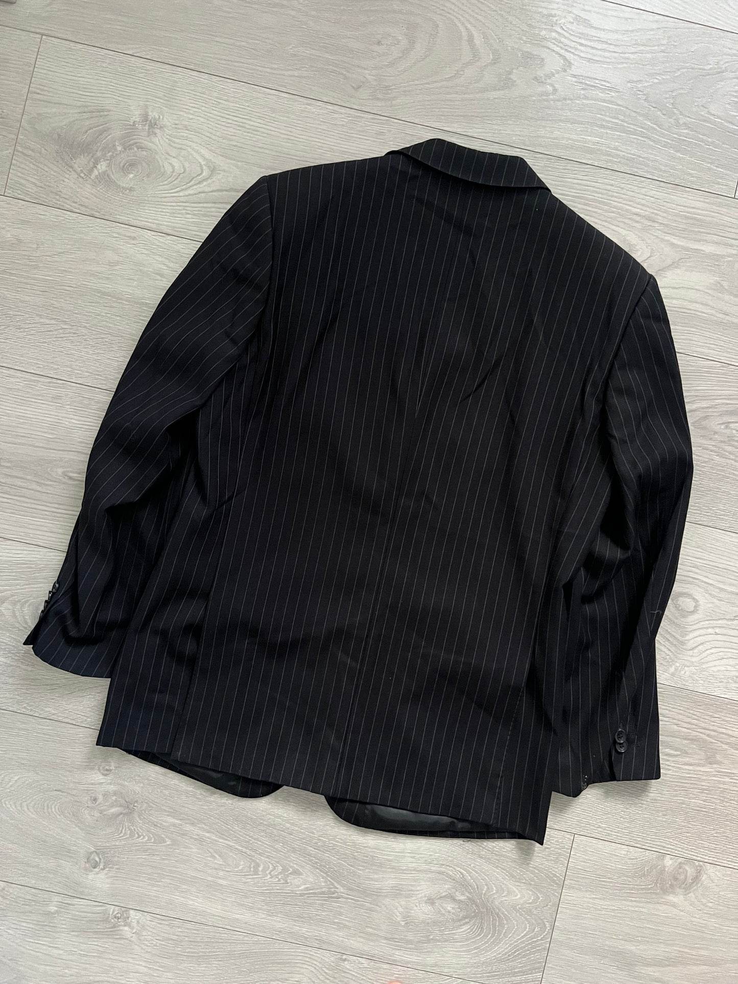 Armani 1990s Striped Pleated Relaxed Suit - Size S Jacket / 30" Waist