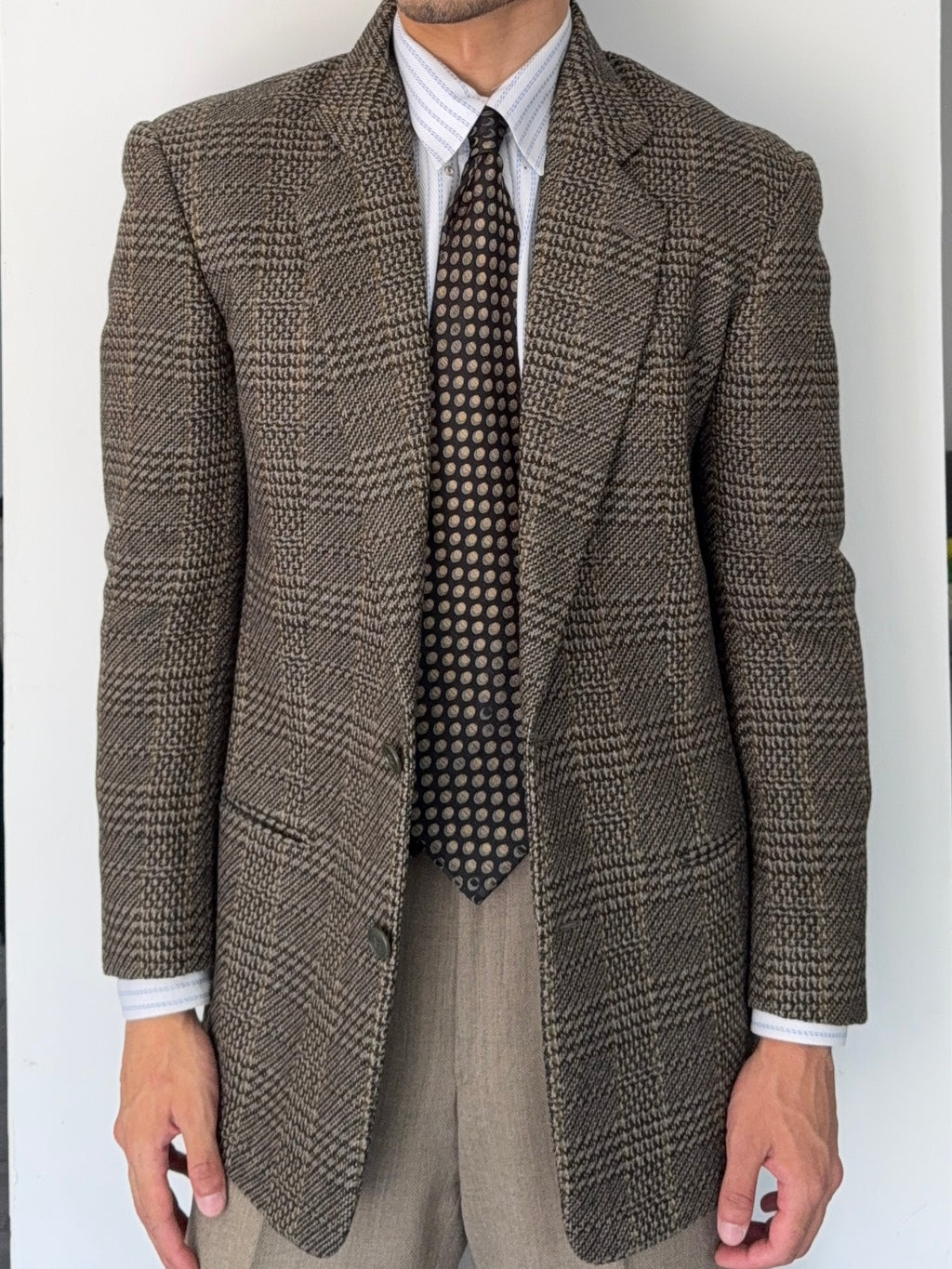 Giorgio Armani 1980s 2B Textured Wool Sports Jacket Blazer - Size S