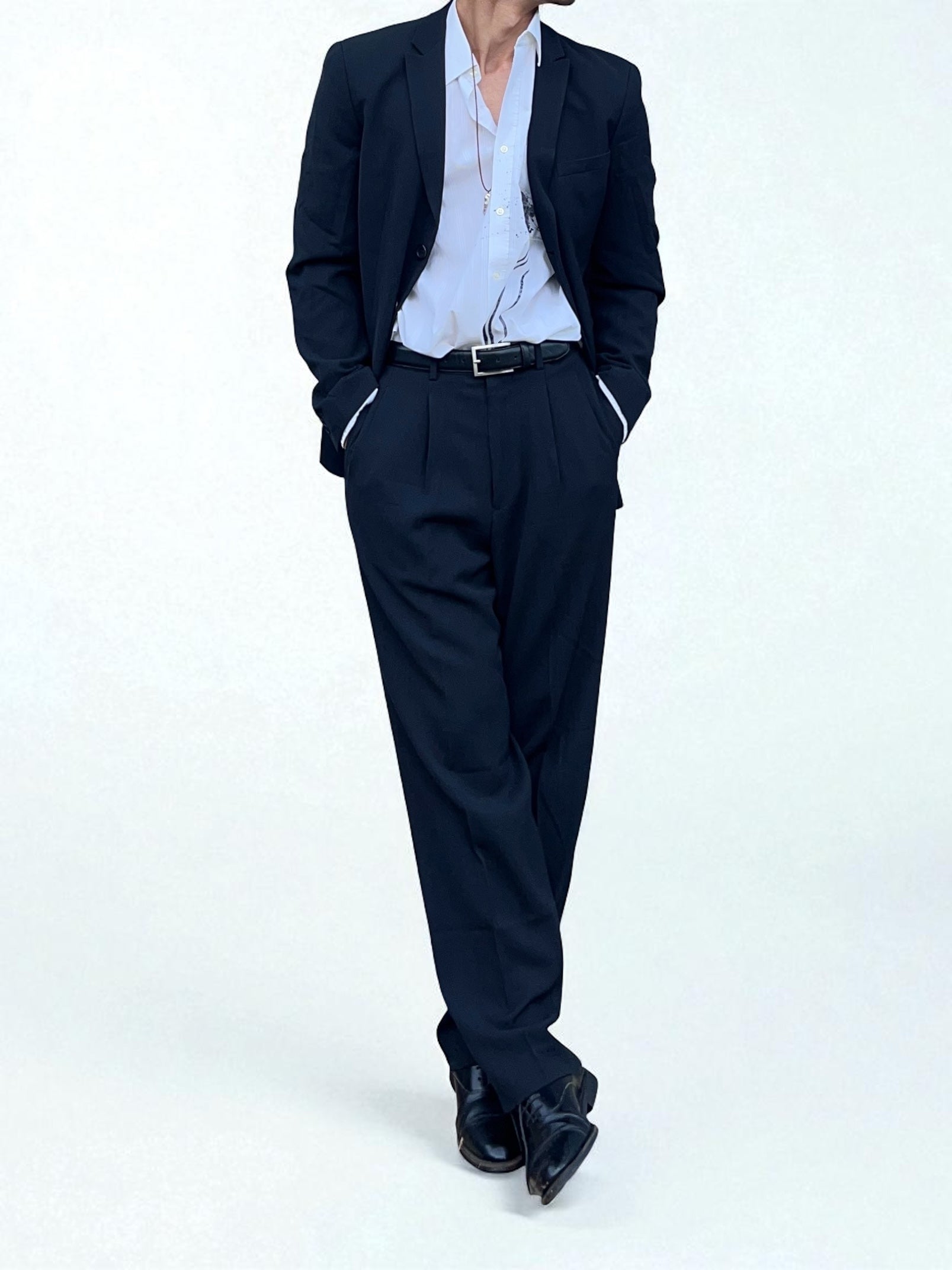 Emporio Armani 1990s Pleated Relaxed Suit - S Jacket / 30" Waist