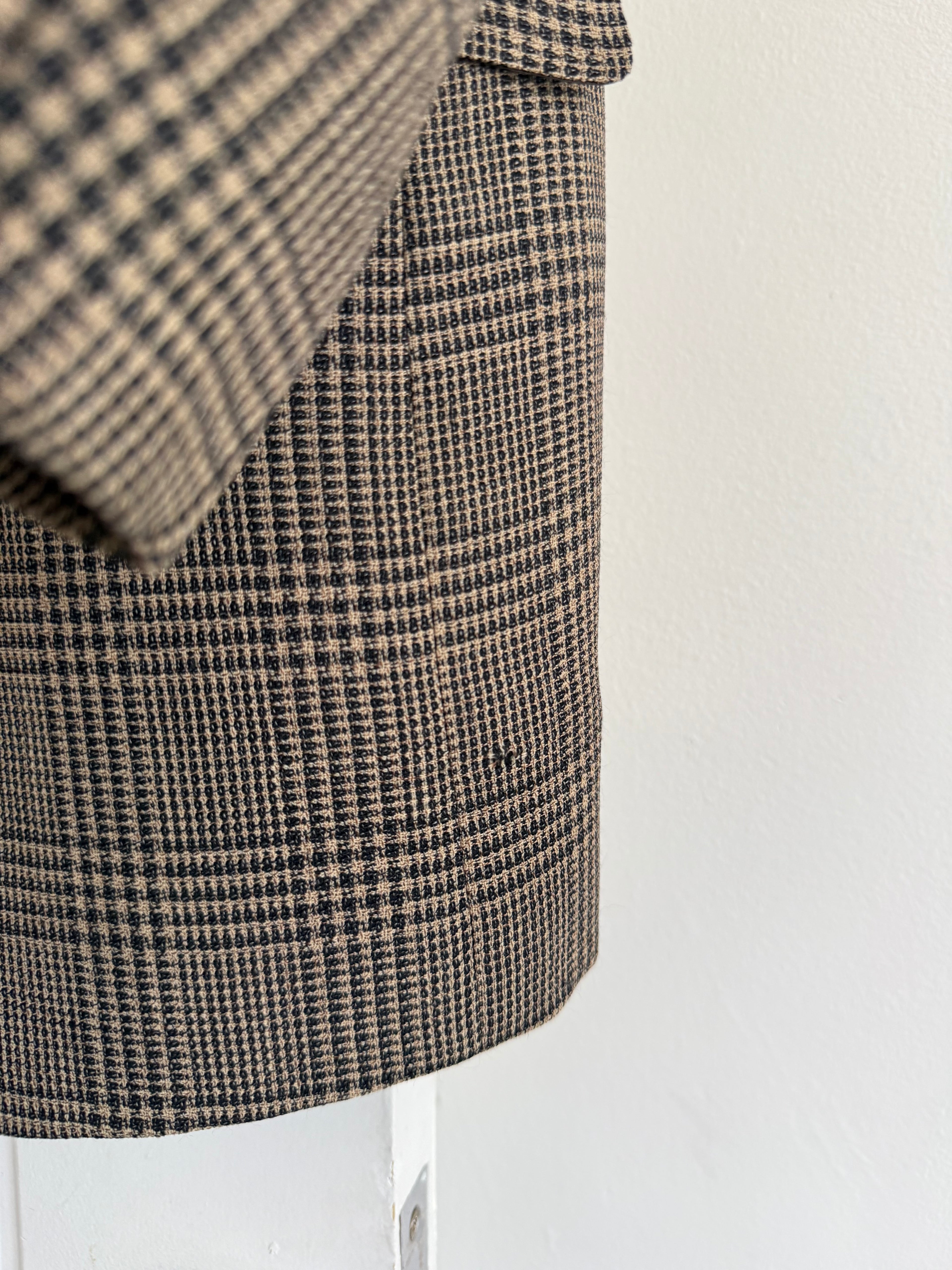 Valentino 1980s Wool Check Sports Jacket Blazer - Size XXL