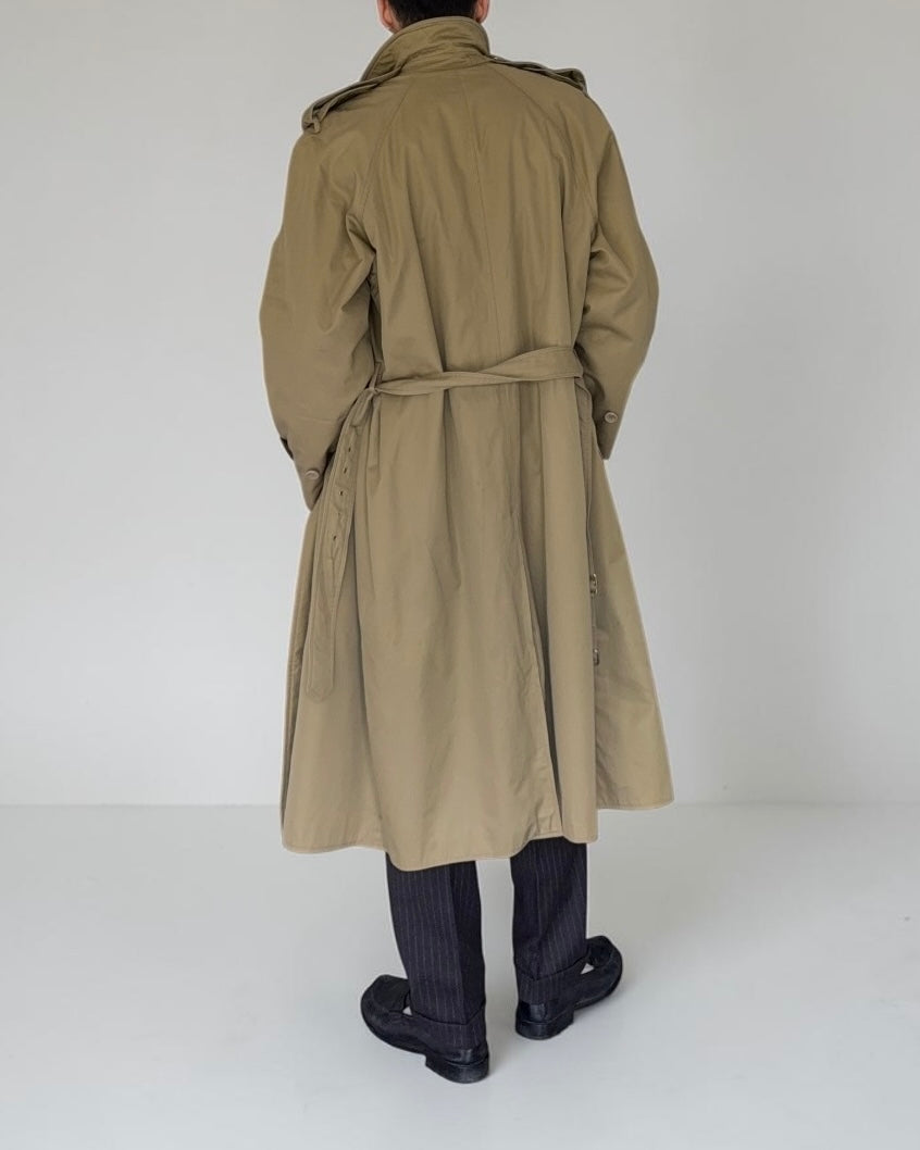 Giorgio Armani Mainline 1980s Military Trench Coat - Size L