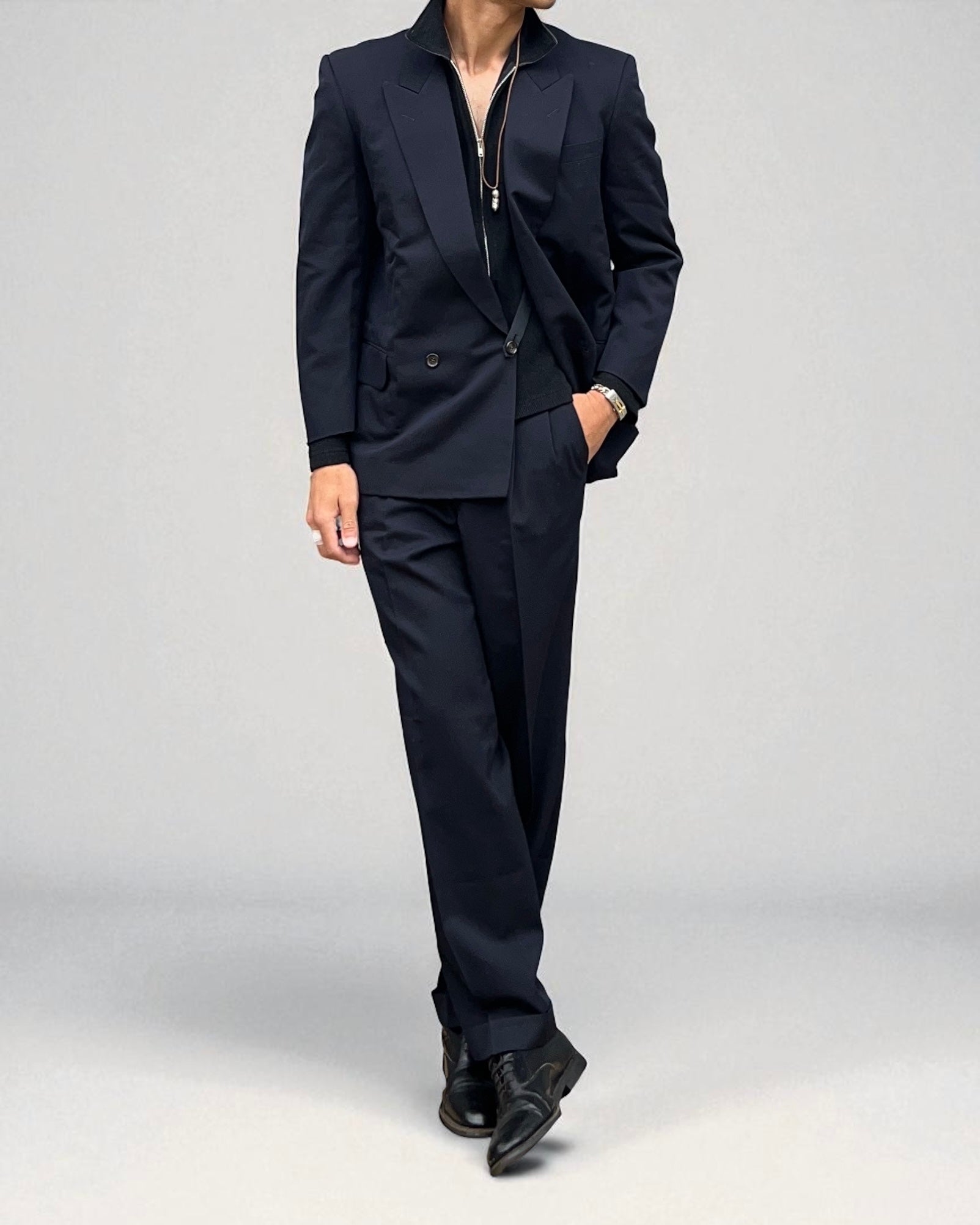 Comme Des Garcons Homme Deux 1992 Double-Breasted Pleated Suit - Size S Jacket / 30" Waist