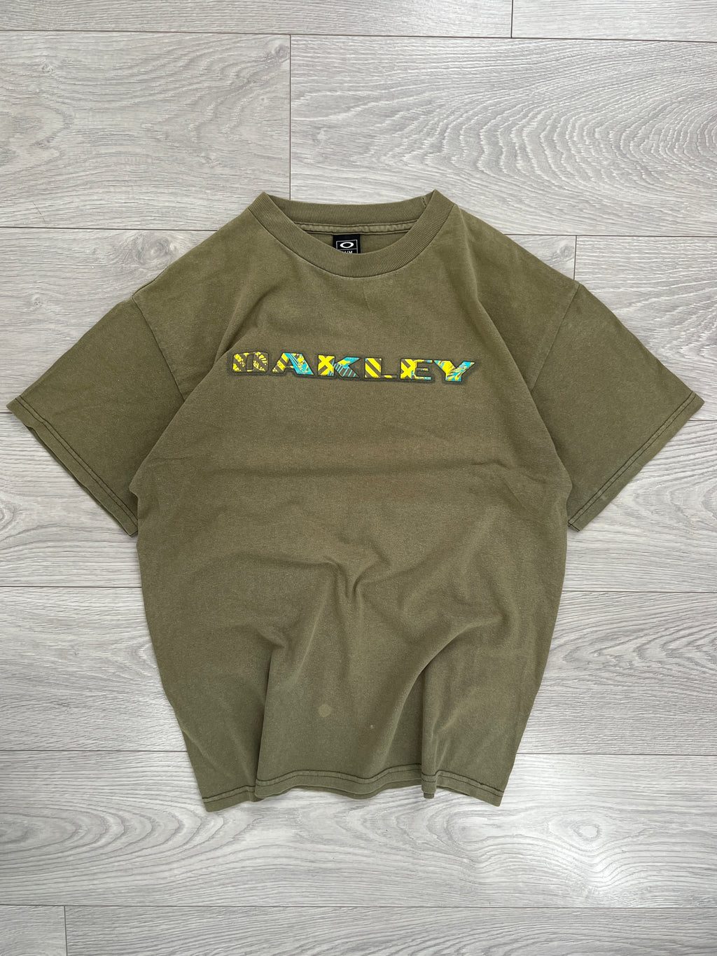 Oakley 2007 Floral Icon Logo Graphic Print T-Shirt - Size M