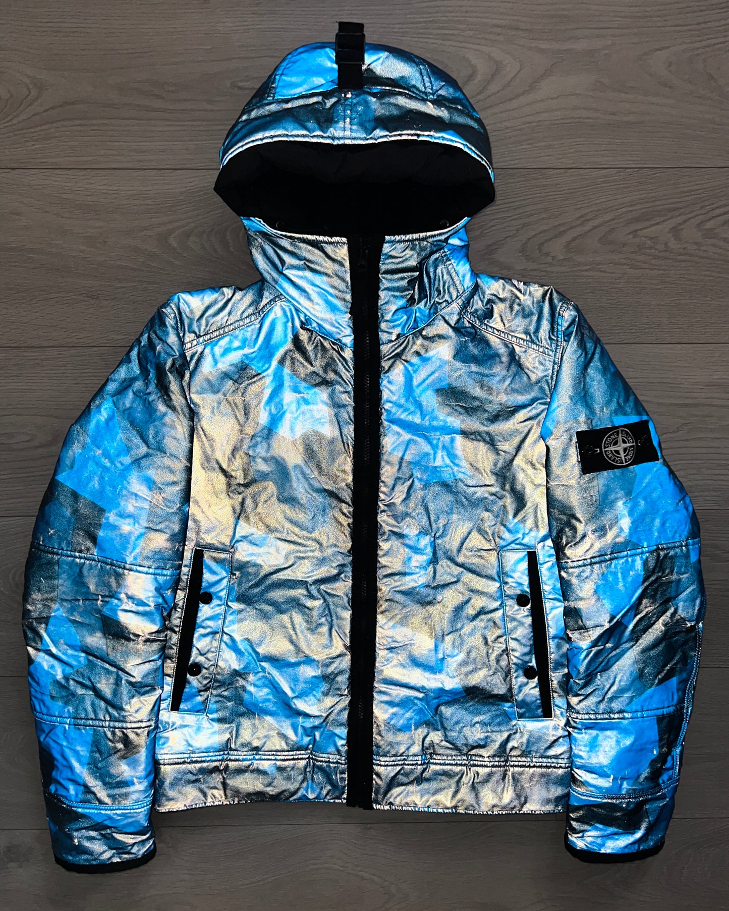 Stone Island AW2012 30th Anniversary Glass Camo Reflective Jacket - Size M