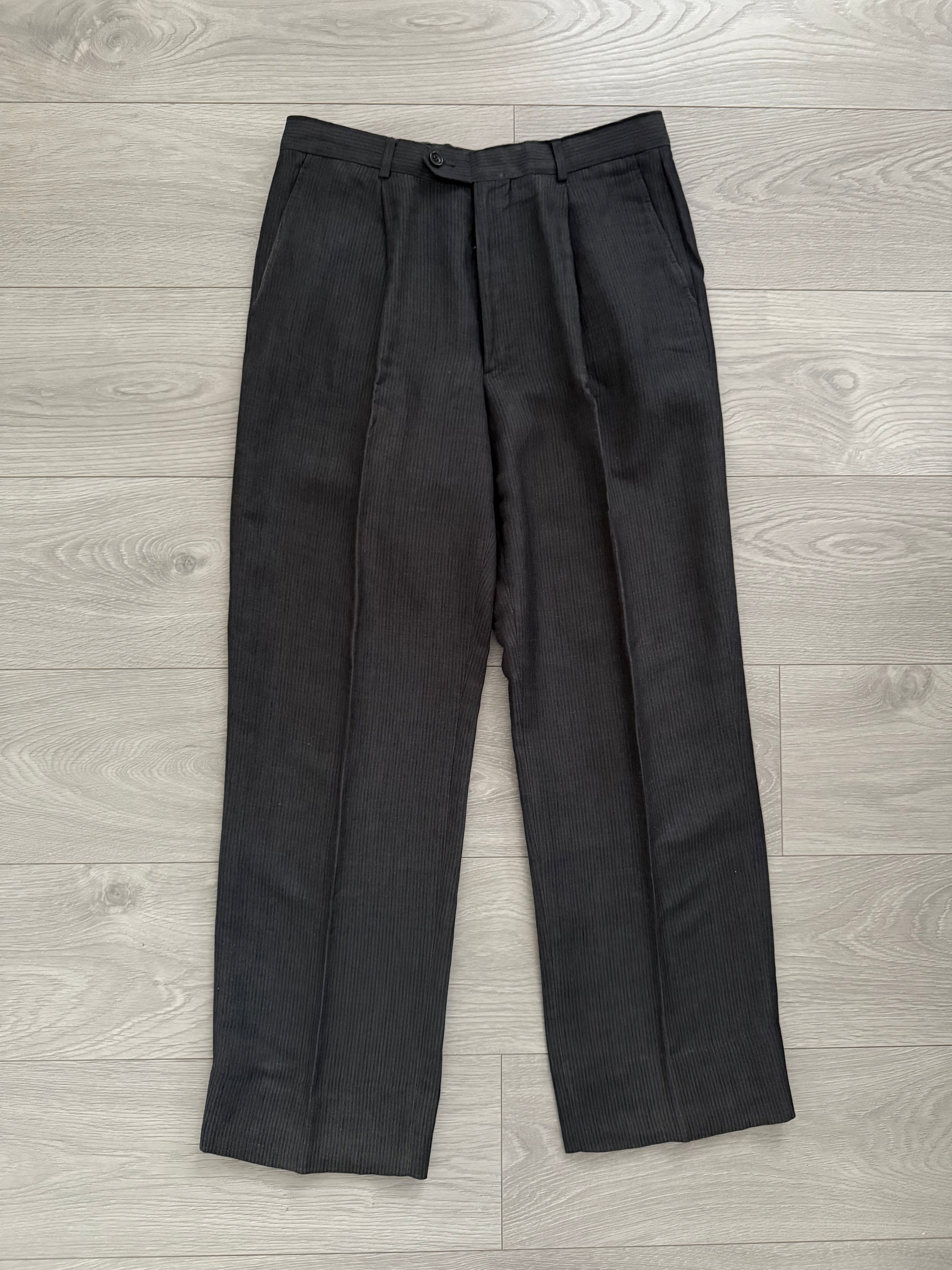 Armani 1990s Pleated Linen Blend Suit - Size S Jacket / 30" Waist