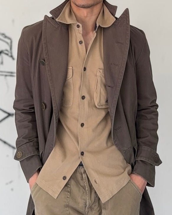 C.P. Company AW2006 Moleskin Cotton Military Shirt - Size S