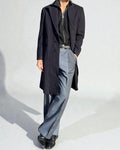 Armani 1990s Peaked Lapel Wool Coat - Size M