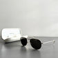 Helmut Lang 1999 Titanium Aviator Sunglasses